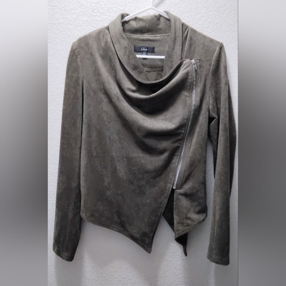 Olive green suede jacket